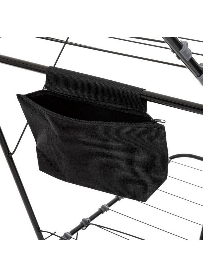 Five Simply Smart Mojave Folding Winged Clothes Airer Black and Grey 125 x 60 x 160 cm 140963 - Image 4